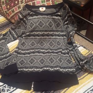 "Festive goth" sweater